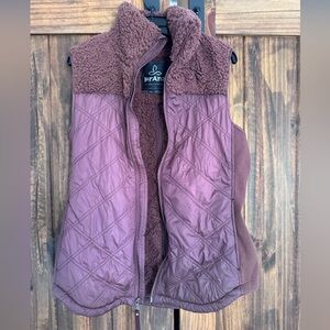 Prana Quilted Elsa Sherpa Vest in Mauve